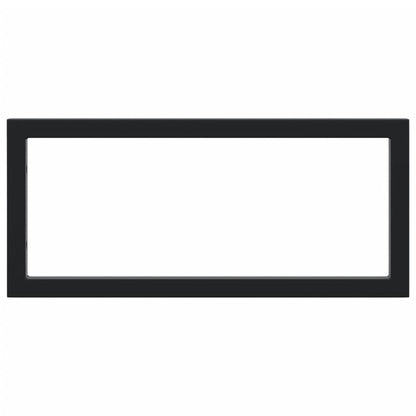 Shelf Brackets for Washbasin 2 pcs Black Rectangular Steel
