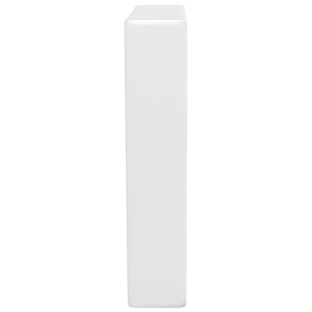 Shelf Brackets for Washbasin 2 pcs White Trapezium Steel