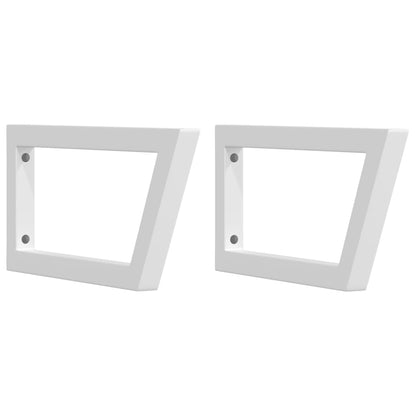 Shelf Brackets for Washbasin 2 pcs White Trapezium Steel