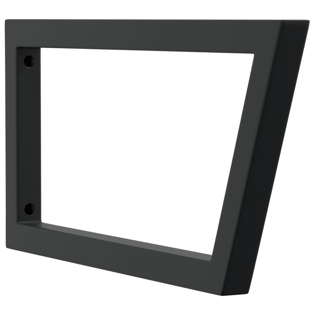 Shelf Brackets for Washbasin 2 pcs Black Trapezium Steel