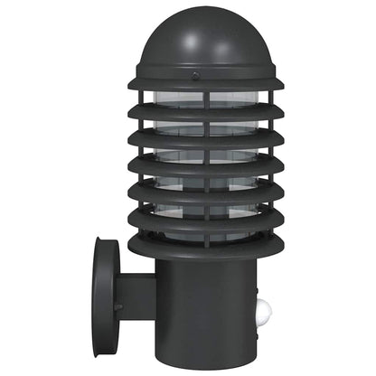 Outdoor Wall Light with Sensor Black Stainless Steel
