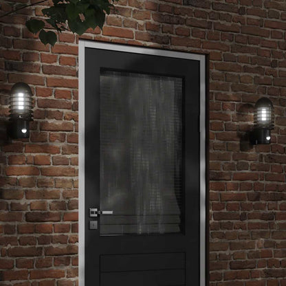 Outdoor Wall Lights with Sensors 2pcs Black Stainless Steel