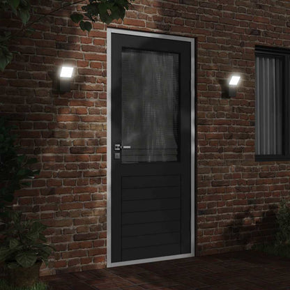 Outdoor LED Wall Lights 2pcs Black Die-cast Aluminium