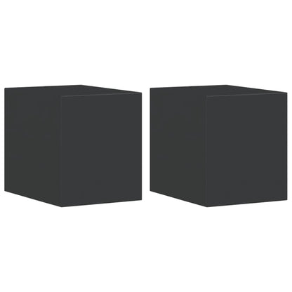 Outdoor Wall Lights 2pcs Black Die-cast Aluminium