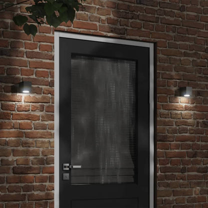 Outdoor Wall Lights 2pcs Black Die-cast Aluminium