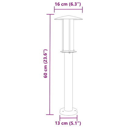 Outdoor Floor Lamp Black 60 cm Stainless Steel