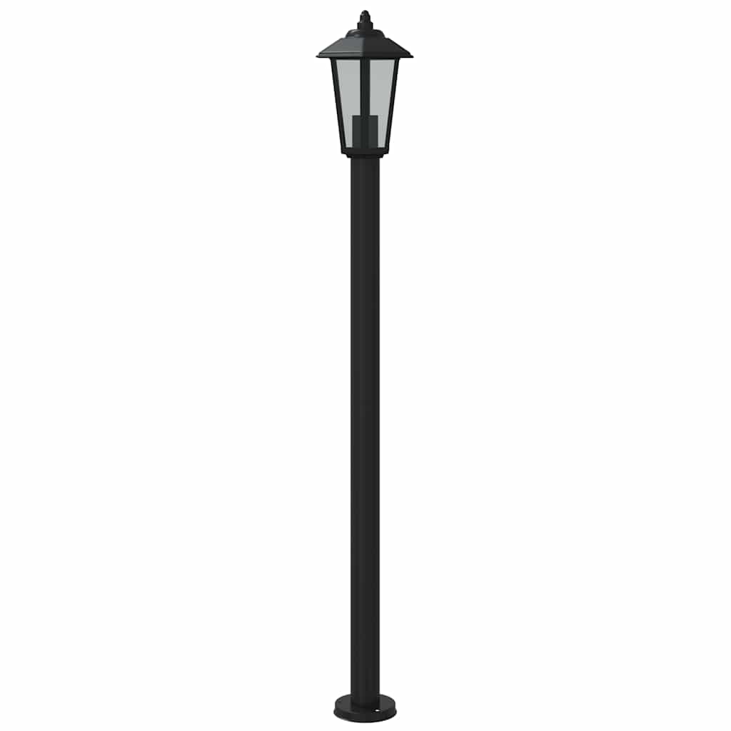 Outdoor Floor Lamps 3pcs Black 120 cm Stainless Steel