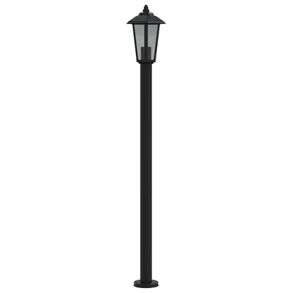 Outdoor Floor Lamps 3pcs Black 120 cm Stainless Steel