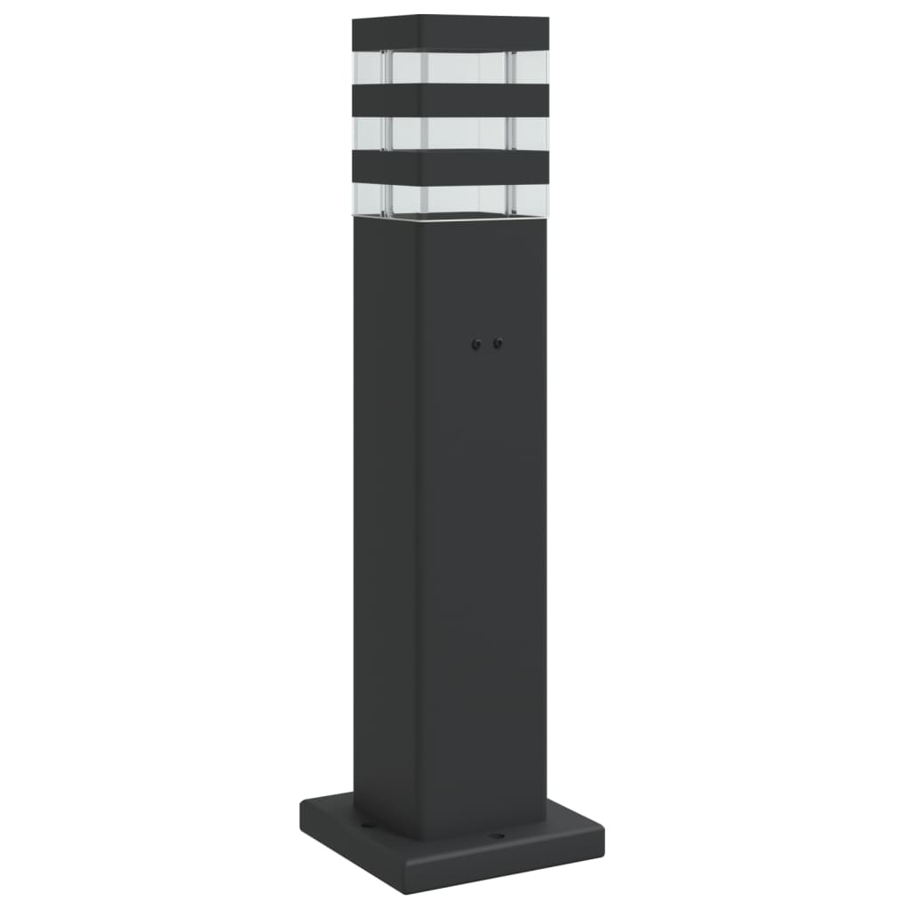 Outdoor Floor Lamp with Outlet Black 50 cm Aluminium