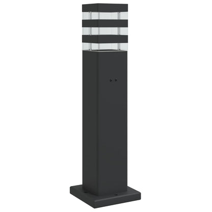 Outdoor Floor Lamp with Outlet Black 50 cm Aluminium