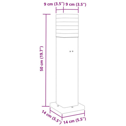 Outdoor Floor Lamp with Outlet Black 50 cm Aluminium