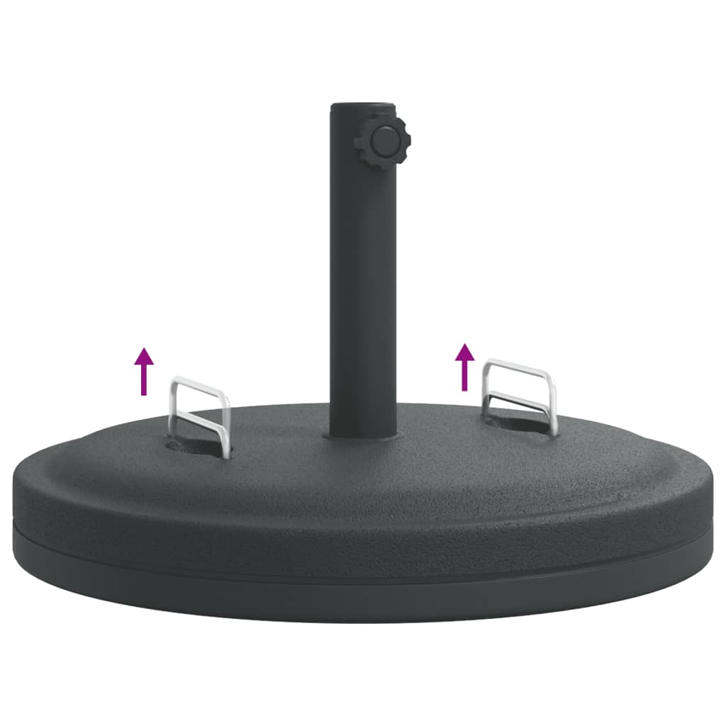 Parasol Base with Handles for Ø1.5"/1.9" Poles 55.1 lb Round