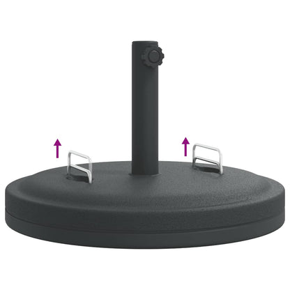 Parasol Base with Handles for Ø1.5"/1.9" Poles 55.1 lb Round
