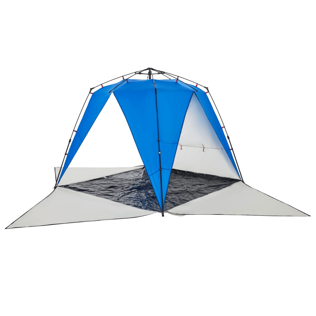 Beach Tent 4-Person Azure Blue Quick Release Waterproof