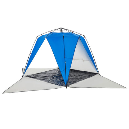 Beach Tent 4-Person Azure Blue Quick Release Waterproof