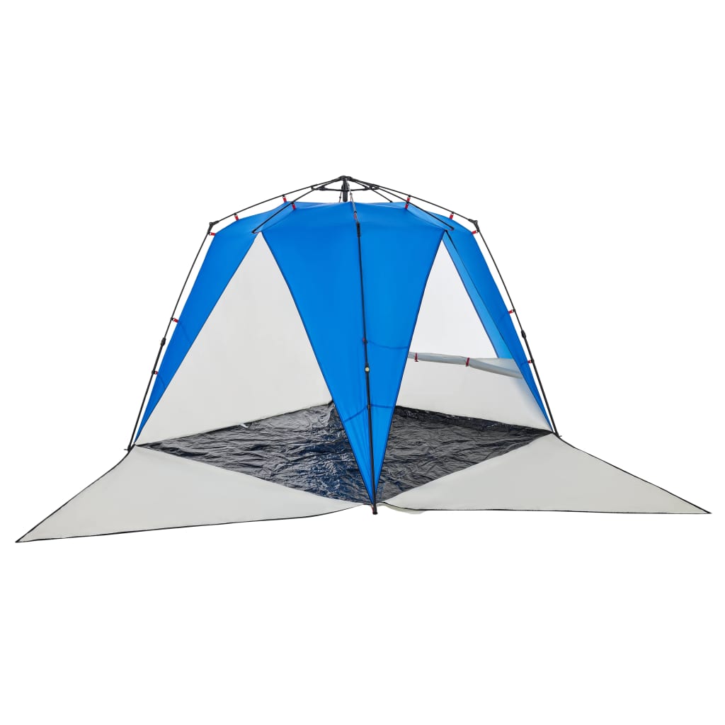 Beach Tent 4-Person Azure Blue Quick Release Waterproof