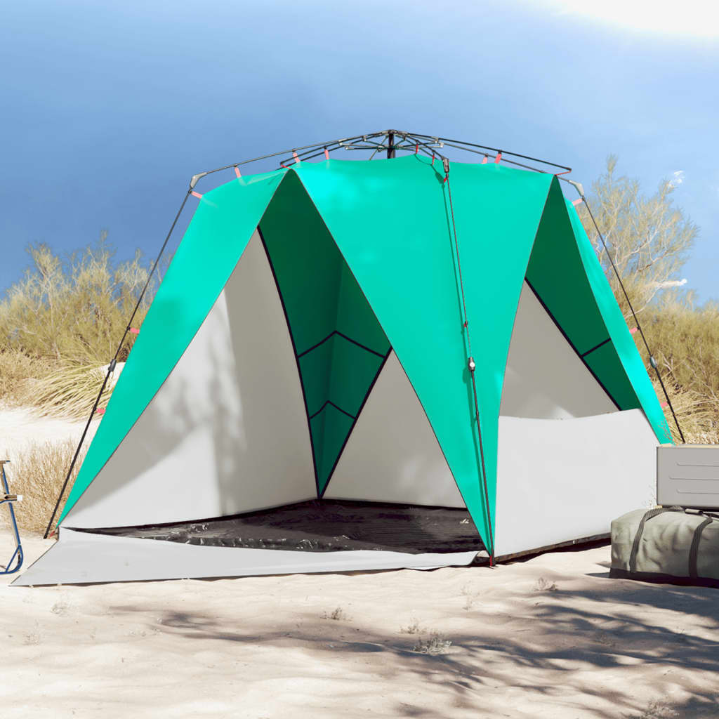 Beach Tent 4-Person Sea Green Quick Release Waterproof