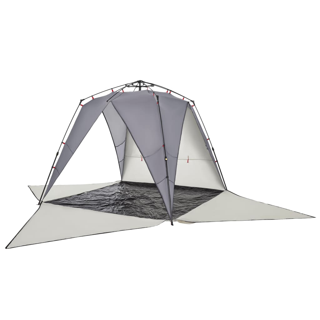 Beach Tent 4-Person Grey Quick Release Waterproof