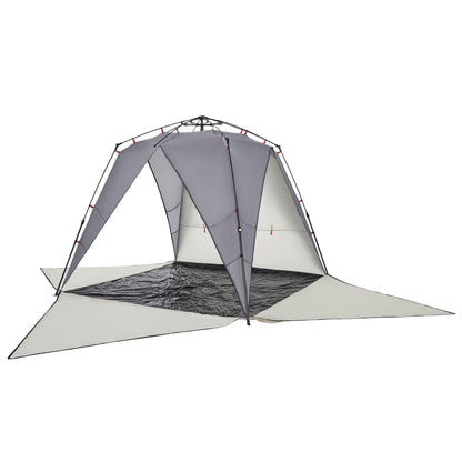 Beach Tent 4-Person Grey Quick Release Waterproof