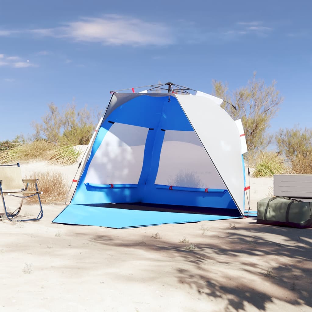 Beach Tent 3-Person Azure Blue Quick Release Waterproof