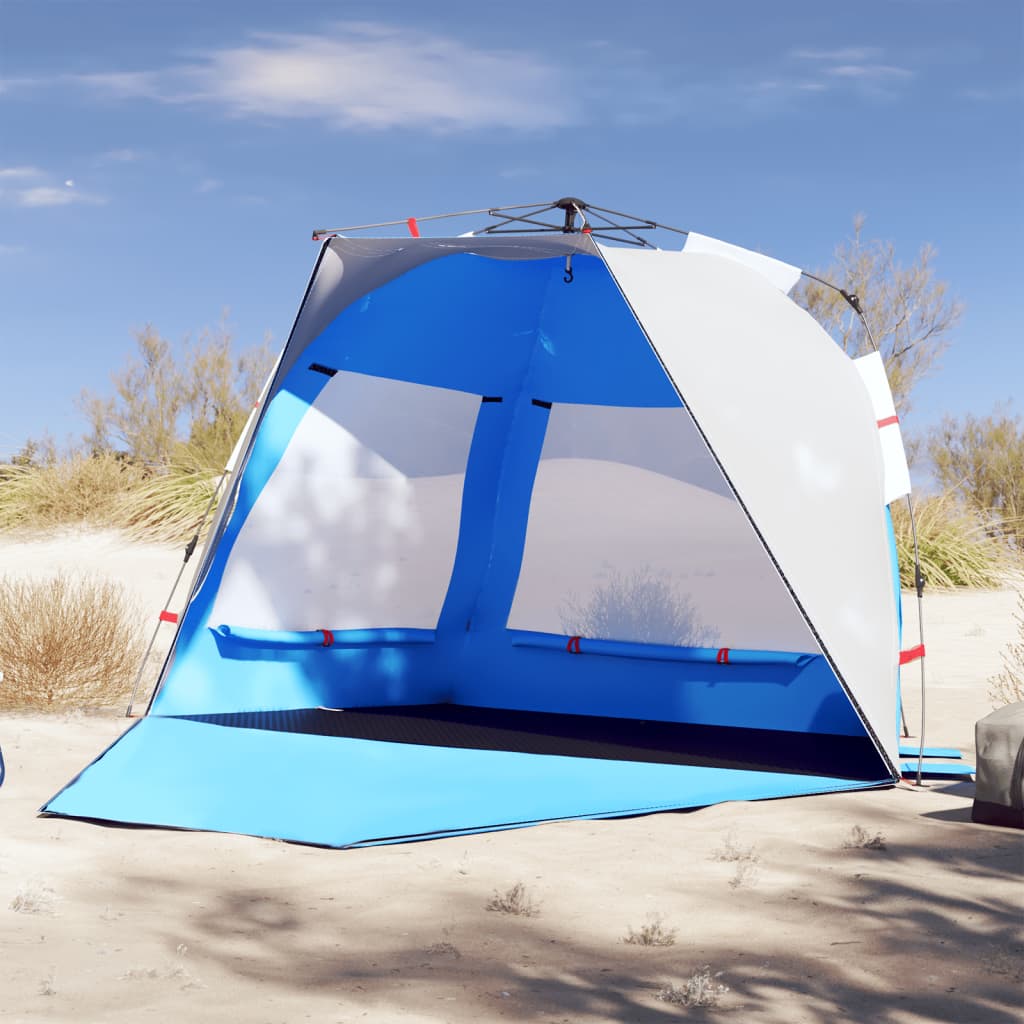 Beach Tent 3-Person Azure Blue Quick Release Waterproof