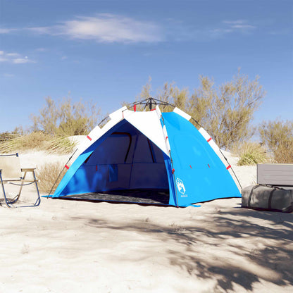 Beach Tent 3-Person Azure Blue Quick Release Waterproof