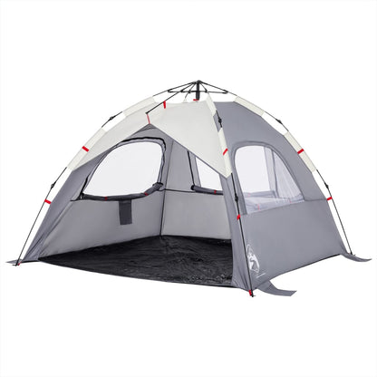 Beach Tent 3-Person Grey Quick Release Waterproof