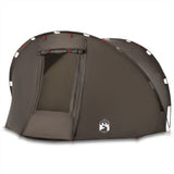 Fishing Tent 5-Person Brown Waterproof