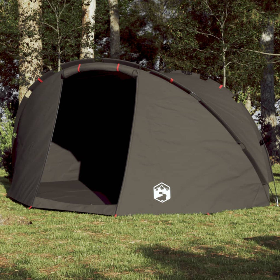 Fishing Tent 5-Person Brown Waterproof