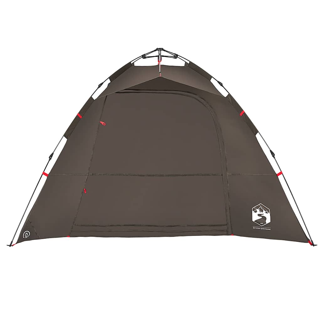 Fishing Tent 4-Person Brown Quick Release