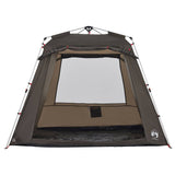 Fishing Tent 4-Person Brown Quick Release