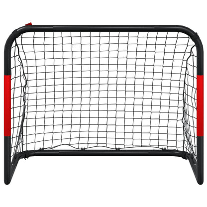 Soccer Goal with Net Red and Black 90x48x71 cm Steel