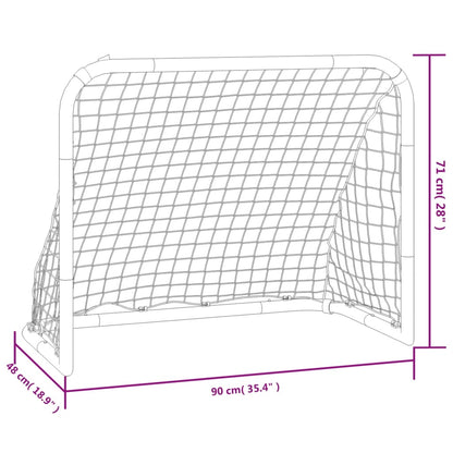 Soccer Goal with Net Red and Black 90x48x71 cm Steel