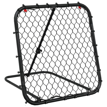 Football Rebounder Adjustable Black 84x73x60-80 cm Steel