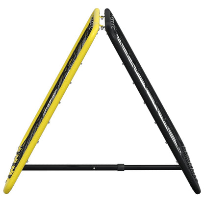 Football Rebounder Double Side Adjustable Yellow and Black Steel