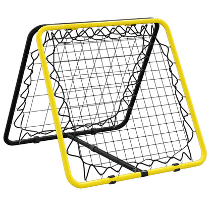 Football Rebounder Double Side Adjustable Yellow and Black Steel