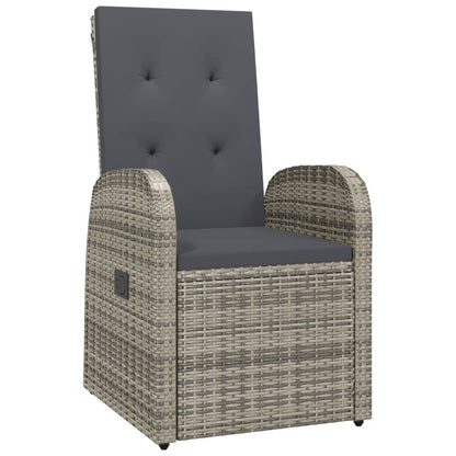Garden Dining Set | Grey | PE rattan | 6-seater | Seats Many