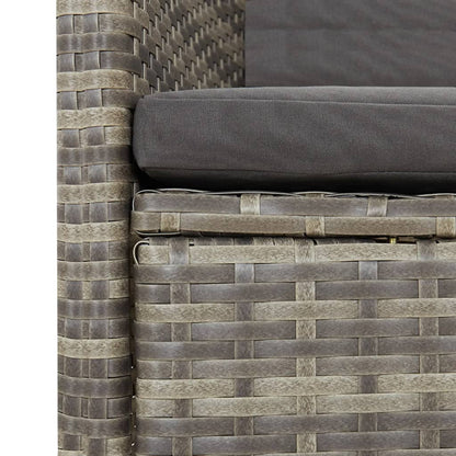 Garden Dining Set | Grey | PE rattan | 6-seater | Seats Many