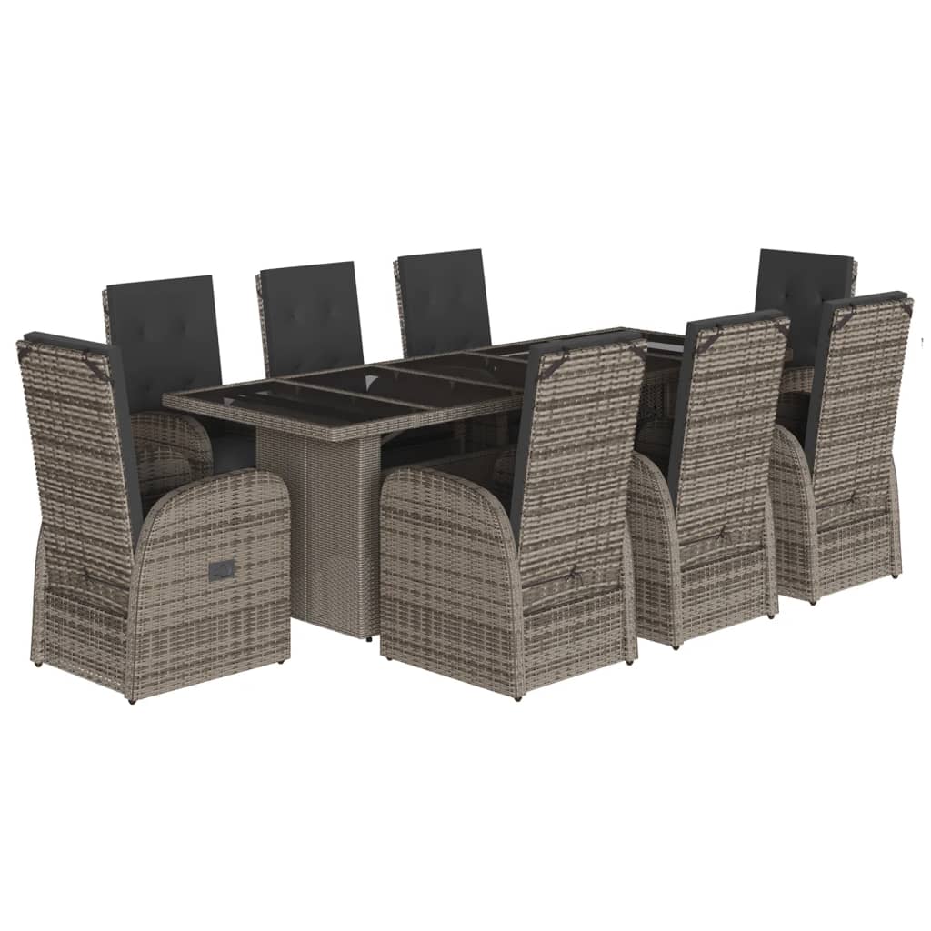 Garden Dining Set | Grey, Dark Grey