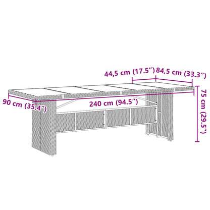 Garden Dining Set | Grey, Dark Grey