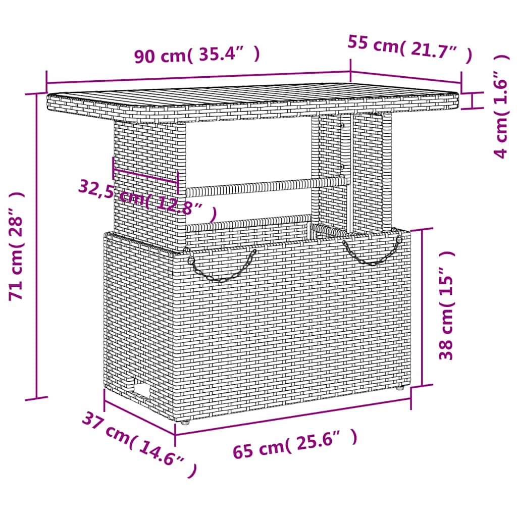 2 Piece Garden Dining Set with Cushions Black Poly Rattan