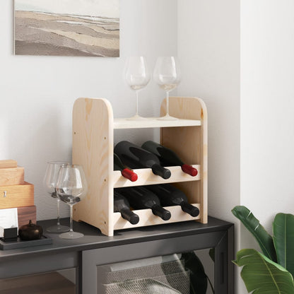 Wine Rack with Top Board 33x25x37 cm Solid Wood Pine