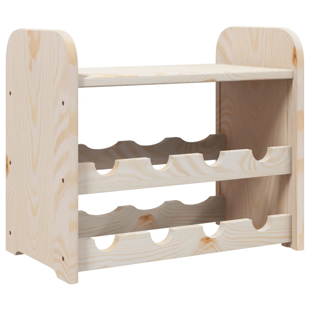 Wine Rack with Top Board 43x25x37 cm Solid Wood Pine