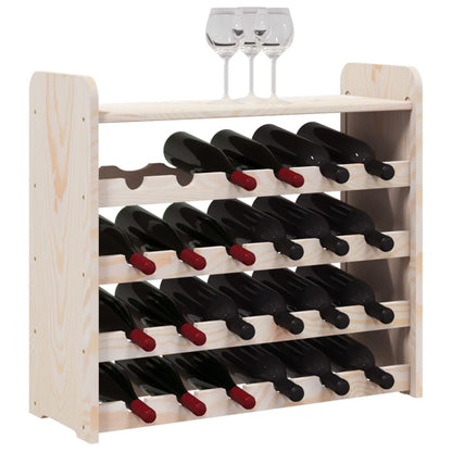 Wine Rack with Top Board 67.5x25x60 cm Solid Wood Pine