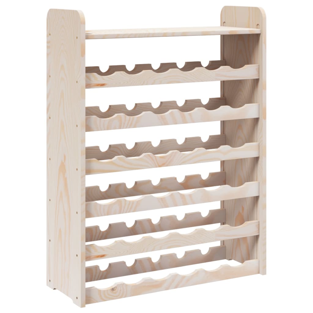 Wine Rack with Top Board 67.5x25x87 cm Solid Wood Pine