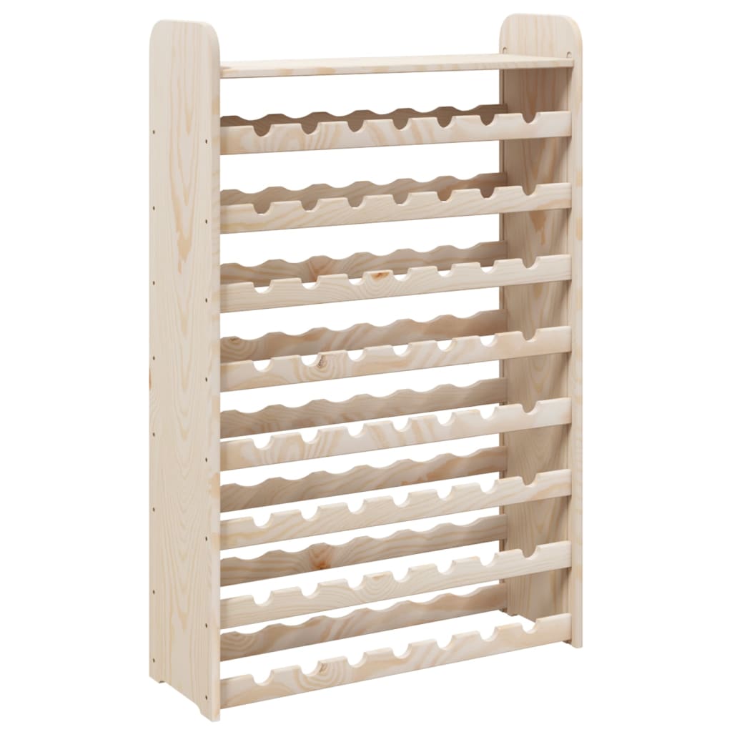 Wine Rack with Top Board 72.5x25x111.5 cm Solid Wood Pine