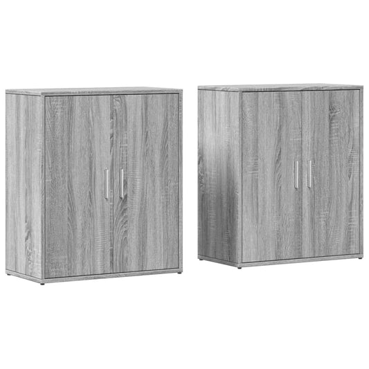 Sideboards 2 pcs Grey Sonoma 60x31x70 cm Engineered Wood