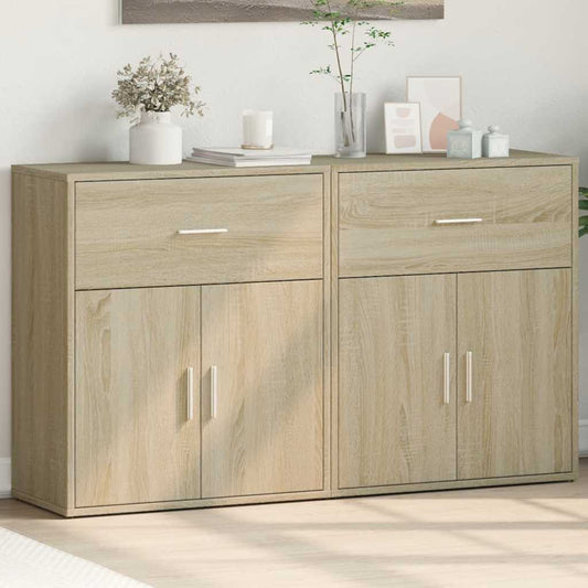 Sideboards 2 pcs Sonoma Oak 60x31x70 cm Engineered Wood