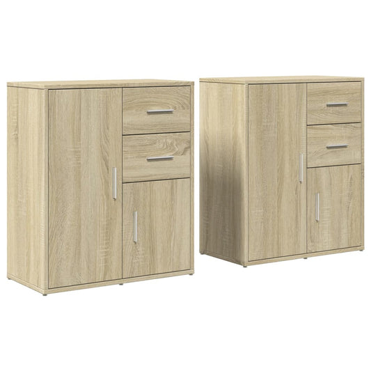 Sideboards 2 pcs Sonoma Oak 60x31x70 cm Engineered Wood