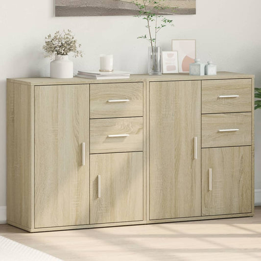 Sideboards 2 pcs Sonoma Oak 60x31x70 cm Engineered Wood